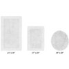 Edge Bath Rug 100% Premium Cotton Ultra-Soft Water Absorbent Tufted Solid Reversible 3 Piece Bathroom Rug Set for Machine Washable Bathmat - 2 of 4