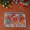 Unique Bargains Christmas Place Mats Gingerbread Men Flax Orange 11.8"x17.7" 2 Pcs - 2 of 4