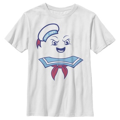Boy's Ghostbusters Stay Puft Marshmallow Man Face T-Shirt