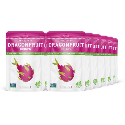 Nature's Turn Freeze-Dried Fruit Snacks - Dragon Fruit Crisps -  No Sugar Added, Non GMO, Gluten Free, Nothing Artificial - 15g (0.53oz) - 12-Pack