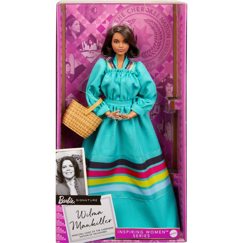 Barbie Signature Inspiring Women Wilma Mankiller in Turquoise Dress Collector Doll, 1 of 7