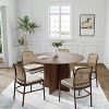 42" Farmhouse Round Brown Dining Table for 4 People with Round Arched Table Legs for Dining Room and Living Room - 2 of 4