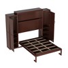 TiramisuBest Full Size Murphy Bed, Wooden Queen Wall Bed with 2 Wardrobe and Storage Shelf, Multifunctional Foldable Platform Bedframe - 4 of 4