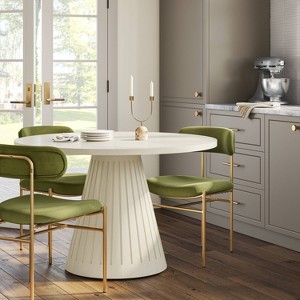 Orion Luxe Dining Chair with Brass Legs - Threshold™ - 1 of 4
