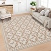 COZONY Farmhouse Floral Area Rug with Butterfly Print — Washable Low Non-Slip & Non-Shedding Soft Floor Mat for Living Room, Bedroom & Office - 4 of 4