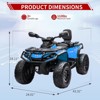 Jojoka 4 Wheel Kids ATV, Bombardier Licensed 4WD Electric ATV, 12V Ride On Toy Car w/4X200W Motors, 2-Seater - 4 of 4