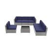 GODEER 7pc Wicker Outdoor Conversation Set - 2 of 4