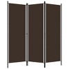 vidaXL 3-Panel Room Divider Brown 59.1 inches x70.9 inches - 2 of 4