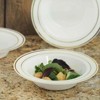 Smarty Had A Party 12 oz. White with Gold Edge Rim Plastic Soup Bowls (120 Bowls) - image 4 of 4