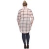 Women's Printed Plaid Roll Tab Tunic - White Mark - 4 of 4
