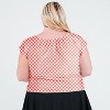 Calypsa Women's Plus Size Cap Sleeve UPF 50+ Zoey Crop Swim Top - 2 of 4