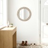 Spassway Round Wall Mirror Farmhouse Decorative Circle Vanity Mirrors with Wood Whitewash frame for Bathroom Bedroom Entryway Living Room - 3 of 4