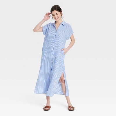 Women's Gauze Button-Front Maxi Shirtdress - Universal Thread™