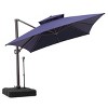 Crestlive Products 13FT Patio Cantilever Umbrella with Base Set Double Top High-strength Aluminum 360°Rotation 5 Heights Adjustable - 2 of 4
