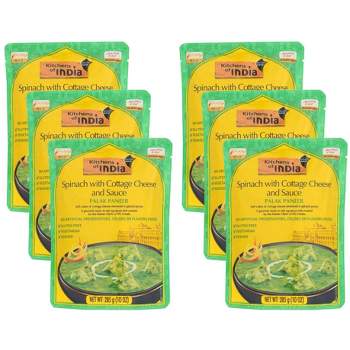 Kitchens of India Palak Paneer Spinach with Cottage Cheese and Sauce - Case of 6/10 oz