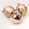 National Tree Company First Traditions Christmas Tree Ornaments, Geometric Metallic and Matte Rose Gold, Set of 6 - 3 of 4
