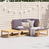 vidaXL Patio Lounge Set with Cushions - Garden Sofa & Table - Solid Acacia Wood - Brown Grey - Modular Outdoor Furniture for Garden, Patio, Deck - 2 of 4