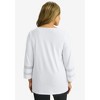 Jessica London Women's Plus Size Stretch Knit Mesh Inset Sleeve Tunic - 3 of 4