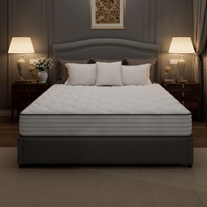 Swedrea Hybrid Mattress Breathable Medium Cooling Memory Foam Bed-in-a-Box White - 1 of 3