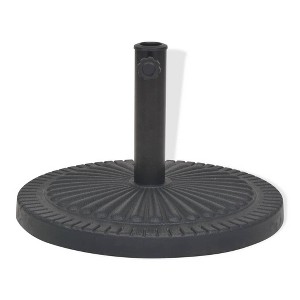vidaXL Parasol Base Black Resin, Steel 64 pounds Durable Parasol Base - 1 of 4