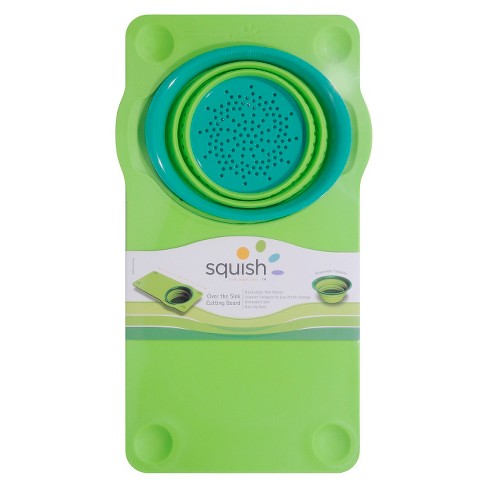 Squish Over The Sink Cutting Board With Colander