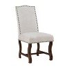 Treasure Trove Accents 2pk Hamilton Accent Dining Chairs Brown/Oatmeal: Polyester Upholstery, Rubberwood Frame, Spot Clean - 4 of 4
