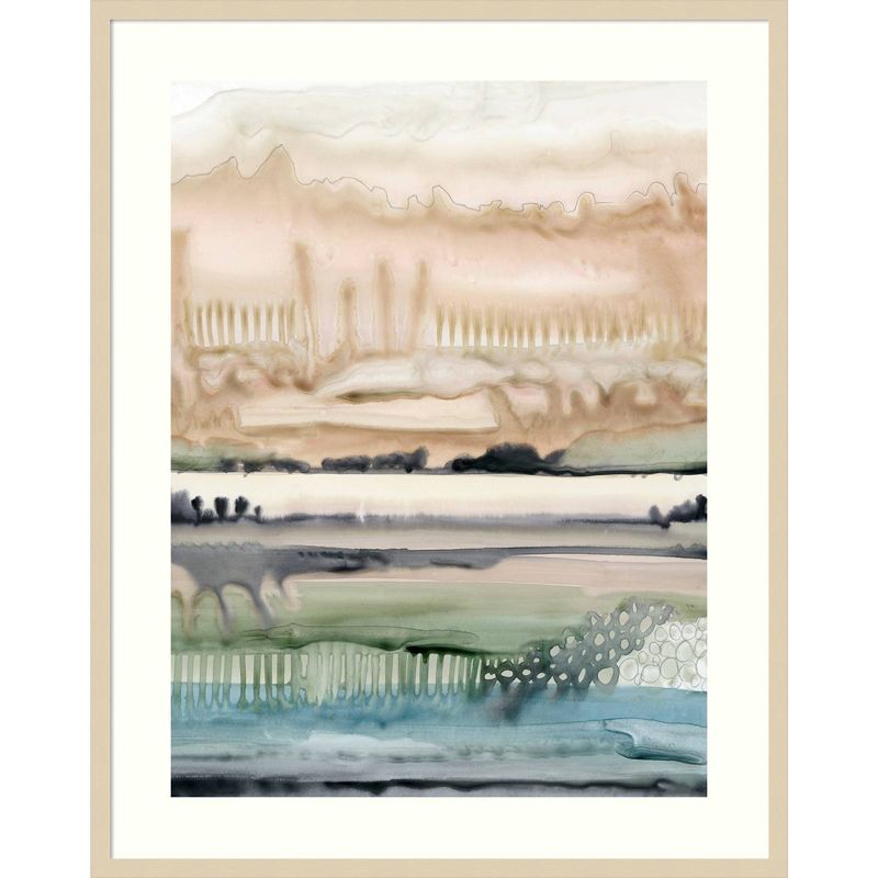 33&#34; x 42&#34; Mesa Horizon Strata II by Grace Popp Framed Wall Art Print Light Brown - Amanti Art, 1 of 11
