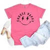 Simply Sage Market Women's Choose Happy Lightning Eyes Short Sleeve Garment Dyed Tee - 3 of 3