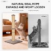 FDW 22/33 Inch Cat Scratching Post Cat Scratcher Natural Sisal Rope Scratch Post Kitten Trees with Hanging Ball for Indoor Cats - 2 of 4