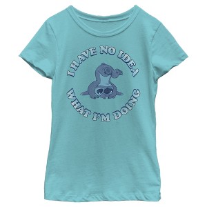 Girl's Lilo & Stitch I Have No Idea T-Shirt - 1 of 4