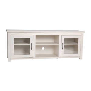 Traditional Full Glass Door TV Stand for TVs up to 80" - Merrick Lane - 1 of 4