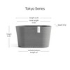 Ecopots Sofia Durable Modern Oval Indoor/Outdoor Recycled-Based Composite Flower Pot Planter w/ Water Reservoir - 2 of 4