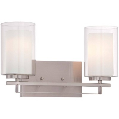 Minka Lavery Parsons Studio 8 3/4"H Brushed Nickel 2-Light Wall Sconce