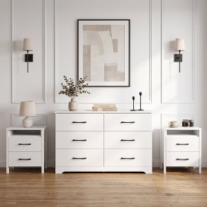white dresser target : Dressers & Chests : Rest assured Modern 3 Drawer Dresser White