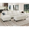Belffin Oversized U-Shaped Chenille Sectional - 8-Seater Modular with Storage & Convertible Design - 3 of 4