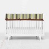 Bacati - Mod Dots/Stripes Long Crib Rail Guard Cover Green/Yellow/Chocolate - 2 of 4