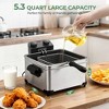 SUGIFT 5.3QT Stainless Steel Deep Fryer with 3 Baskets, Visible Lid & 1700W Fast Heating - 2 of 4