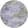Lavender And Taupe Abstract Washable Indoor Outdoor Area Rug - 4 of 4