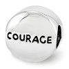 Black Bow Jewelry Sterling Silver with Light Blue Crystals March Heart Courage Bead Charm - 2 of 4
