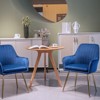 KTMBDW Set of 2 Dining Chairs with Back, Velvet Upholstered Modern Accent Chairs with Metal Legs for Dining Room - 2 of 4