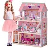 ROBOTIME Dollhouses 3 Story Preschool Toy Doll House, Play House Toys, Wooden Kid House Toy, Holiday Gift For Girls, Pink, 30.7"*24.3"*32" - 2 of 4