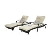 Okak Outdoor Wicker Chaise Lounge Reclining Chair with Cushion,Set of 2,Ergonomics Patio Long Chaise Poolside Chair for Deck,Garden&Pool - 3 of 4