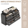 Changing Table Dresser with 8 Wood Drawers, Classic Nursery Dresser, Changing Shelves, Multi-Functional Diaper Changing Station, Dresser for Bedroom - 2 of 4