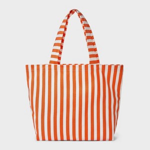 Canvas Beach Striped Tote Bag - Shade & Shore™ - 1 of 4