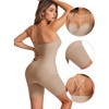 INSPIRE CHIC Women's Strapless Shapewear Tummy Control Bodysuit Mid Thigh Full Body Shaper with Built-In Bra - 3 of 4