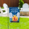 Evergreen Garden Flag Welcome to Our Fire Pit Suede Double Sided Indoor Outdoor Decor 18" x 12.5" - 2 of 4