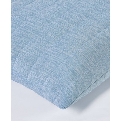 Blue Quilted Cooling Hypoallergenic Jumbo Bed Pillow
