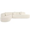 122" Curved Chenille Sectional Sofa with 3 Round Pillows & High-Resilience Foam - 3 of 4