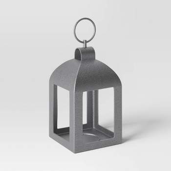 Aluminum Outdoor Lantern Candle Holder Dark Silver - Smith & Hawken™