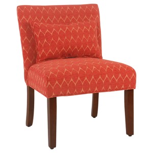 Parker Accent Chair with Pillow - Textured Melon - HomePop